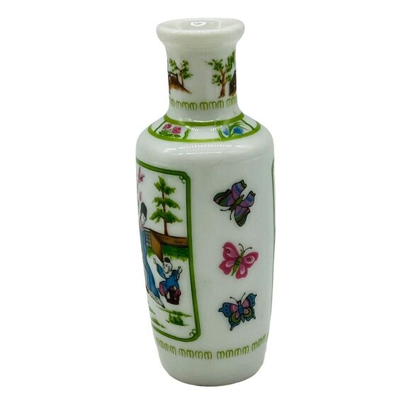Franklin Mint Geisha Butterfly Mini Imperial Collection Dynasty Vase 1980 Japan - Picture 2 of 8